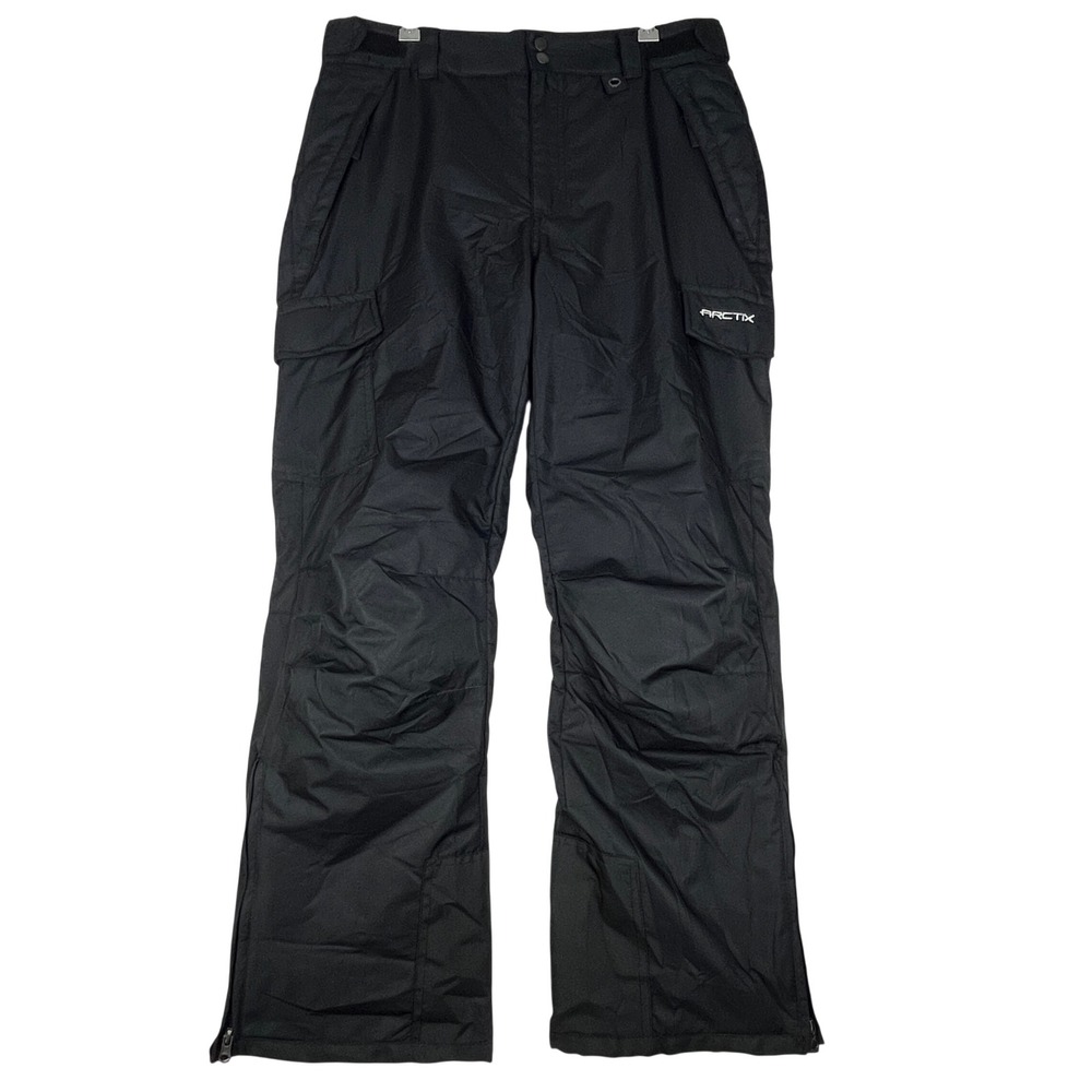 Arctix Snow Pants Men Medium (M/M) Black Regular Fit Cargo Winter Ski Trousers